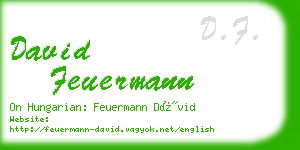 david feuermann business card